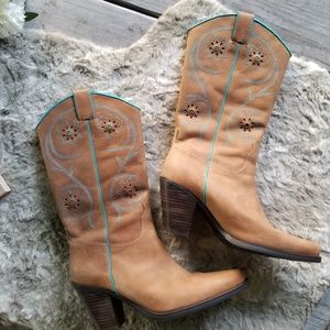 Franco Sarto Tulsa cowboy boots size 7M